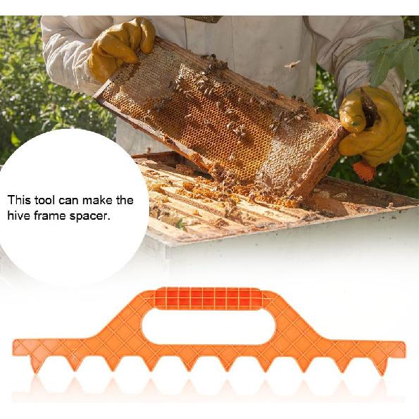 7/8/9 Frame Hive Spacer for Spacing Bee Frames, Bee Hive Frame Spcing Tool for spacing 8 Frames in a 10 Frame Sized Box, Beekeeping Equipment(Orange