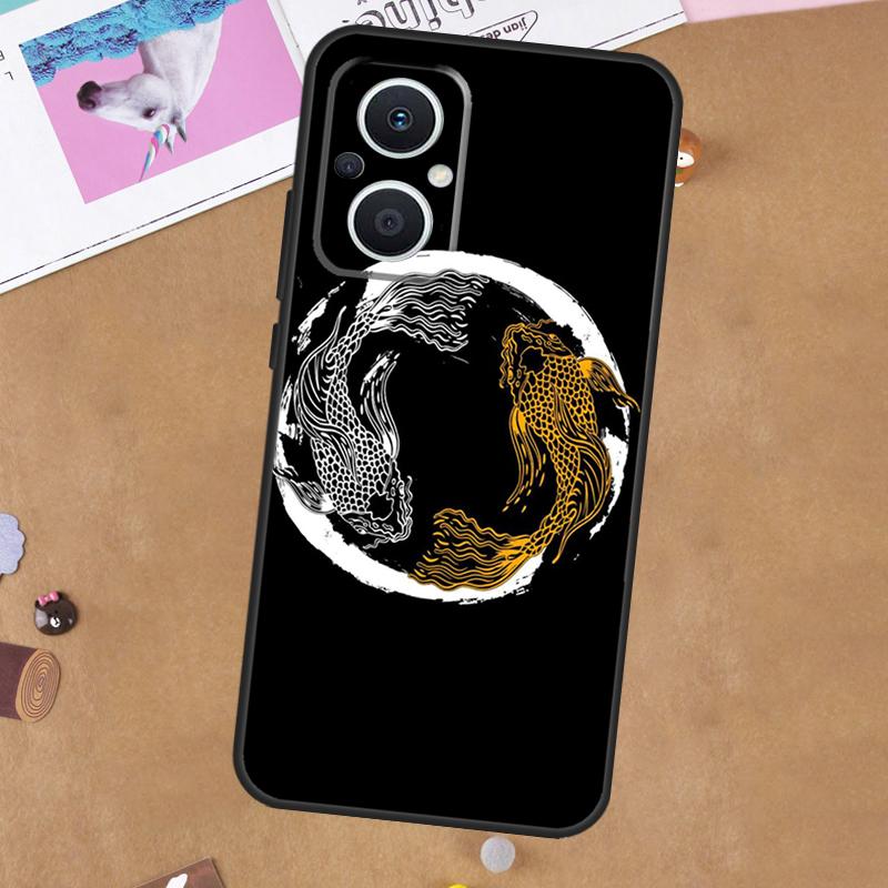 Чехол с изображением рыбы кои Инь-Ян для OPPO Reno 4Z 5Z 8T 10 11 Pro 11F 5 6 7 8 Lite OPPO Find X5 X6 Pro X2 X3 Neo