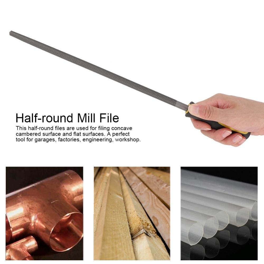 80 Grits Round Steel File Middle Teeth Mill File Rasp Durable Diamond Coated File