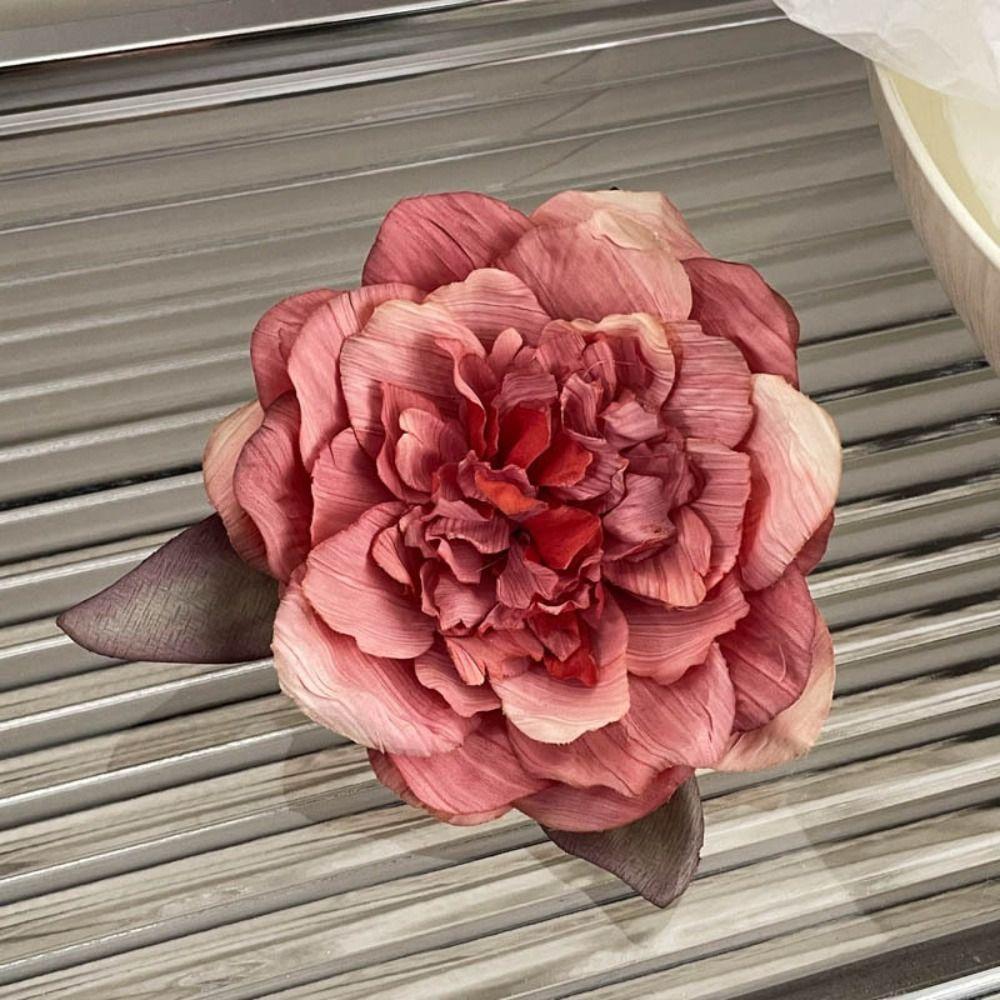 Цветок Искусственный Цветок Заколки для Волос Богемия Боковые Заколки Пион Цветок Заколка для Волос Женщины