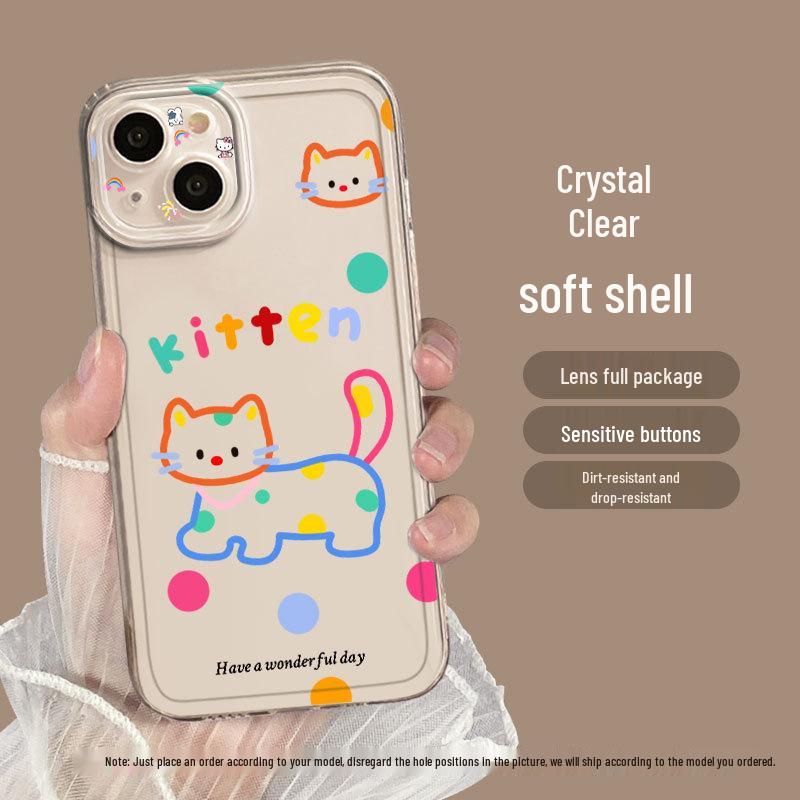 Hobby Dog Милый прозрачный мягкий чехол для iPhone 12/13/14/15 Pro Max 16PLUS - Ударопрочный Дизайн для трансграничной торговли