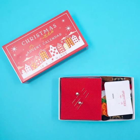 Рождественский Адвент Календарь Набор для вышивки крестом Схемы для вышивки крестом своими руками с нитками иглами пяльцами