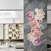 Peony Flower Pattern DIY Wall Decoration Decal Self-Adhesive PVC Sticker Mural