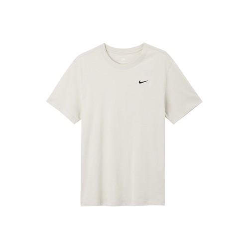 Мужская белая дышащая футболка Nike с вышитым логотипом, короткий рукав