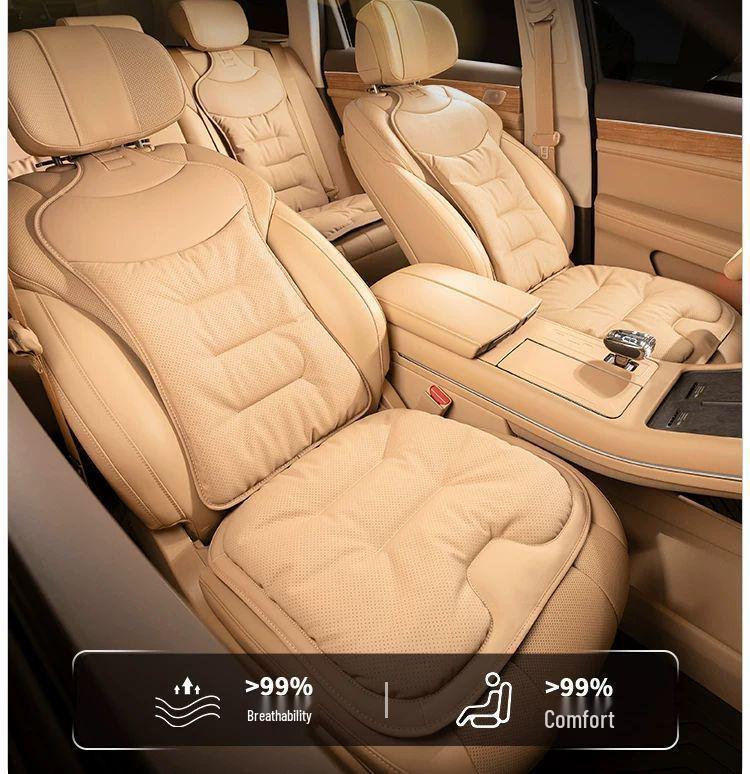 Всесезонная накладка на сиденье автомобиля из кожи наппа для Model 3 - Заднее сиденье