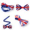 Стильный шелковый галстук-бабочка с флагом Великобритании и США для маскарадных костюмов
