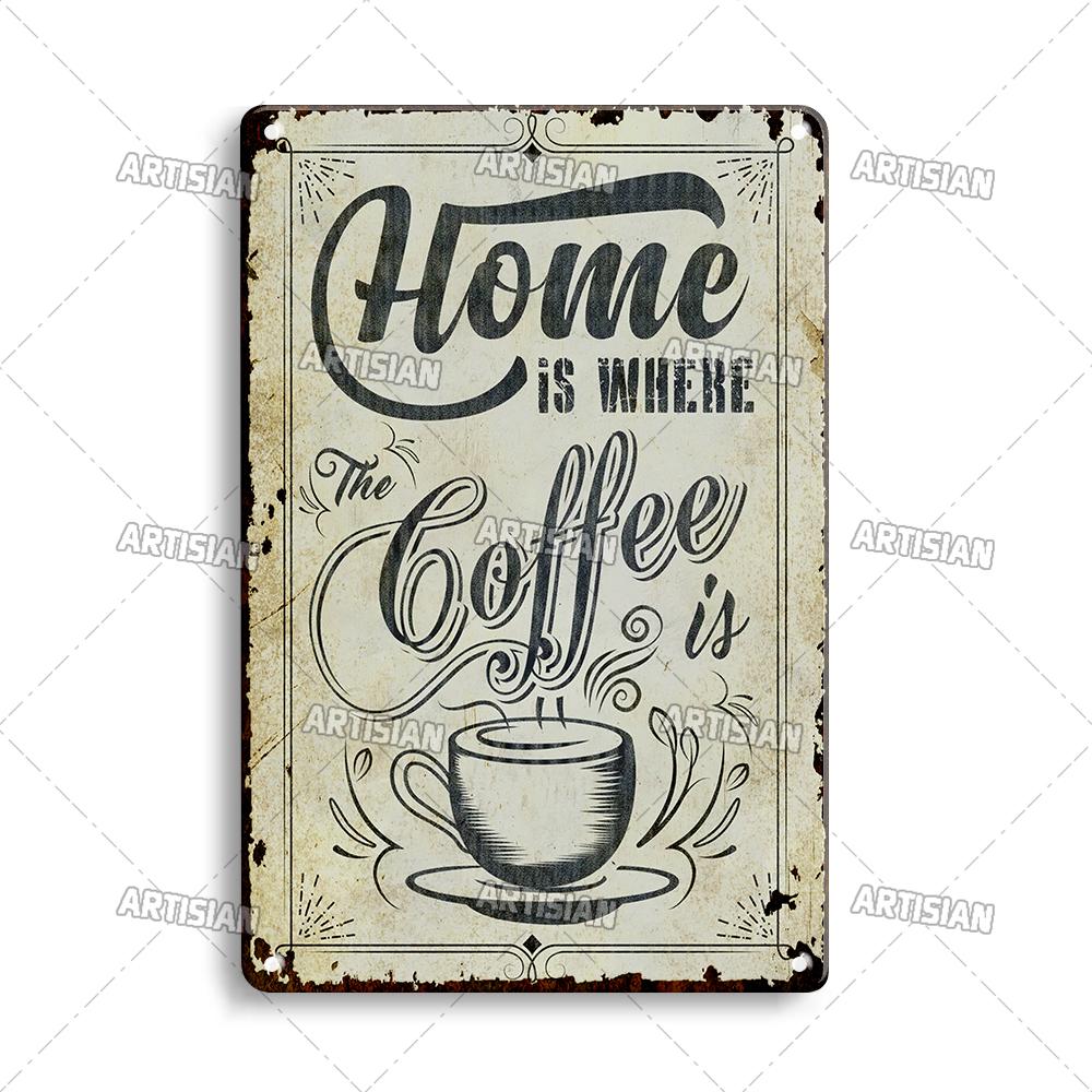 Кофе Металлическая Жестяная Табличка Винтажная Металлическая Табличка с Меню Забавная Металлическая Табличка Декоративная Тарелка Домашний Бар Кафе Стена Индустриальный Декор