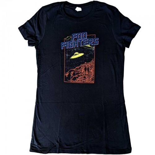 Foo Fighters Womens/Ladies 2015 European Tour UFO Cotton T-Shirt