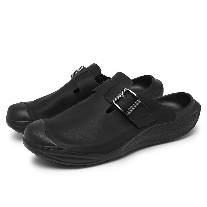 2025 Summer New Slippers Men's Korean Version Trendy Casual Lazy One Pedal Trendy Shoes Breathable Versatile Bag Head Half Drag