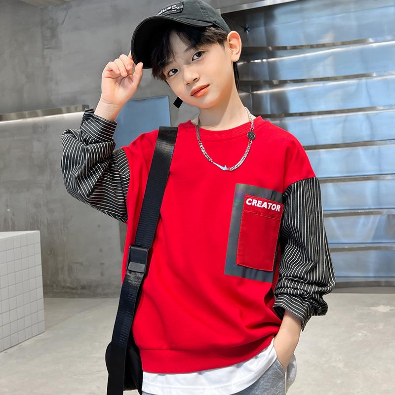 Осенний свитшот для мальчиков 2025: Новый осенний стиль для детей среднего и старшего возраста