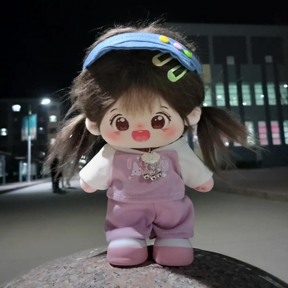1 set Cartoon T-shirt 20cm Cotton Doll Clothes Outfit Plush Doll Clothes  Children's Gift