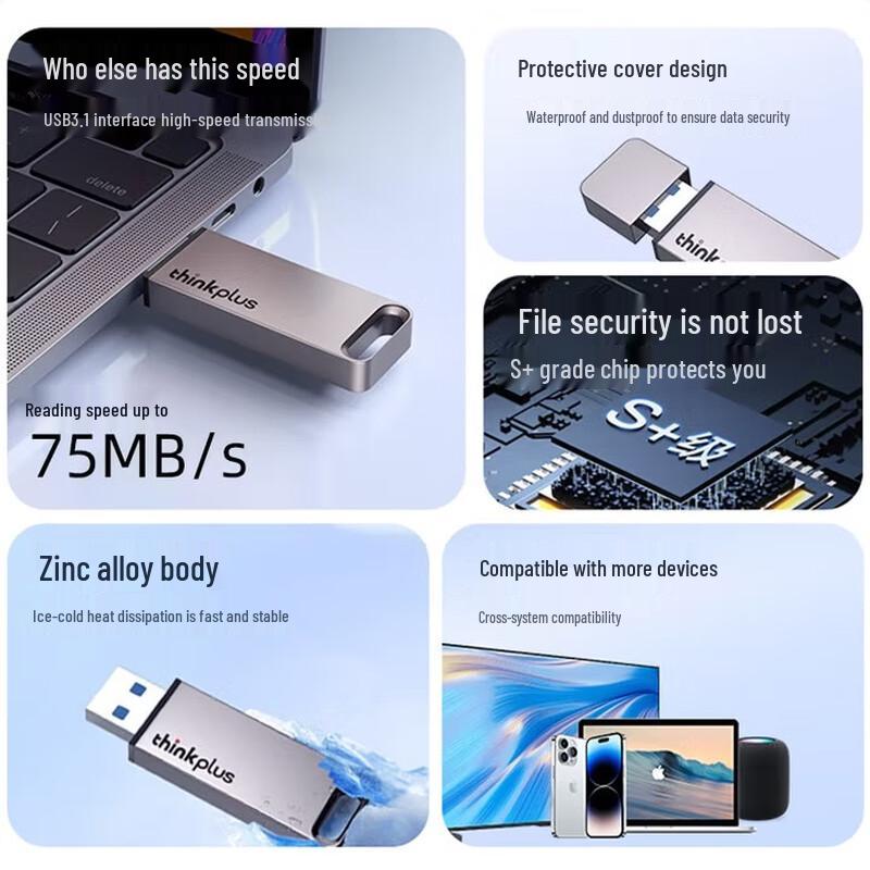 Lenovo USB 3.1 Флеш-накопитель TU100
