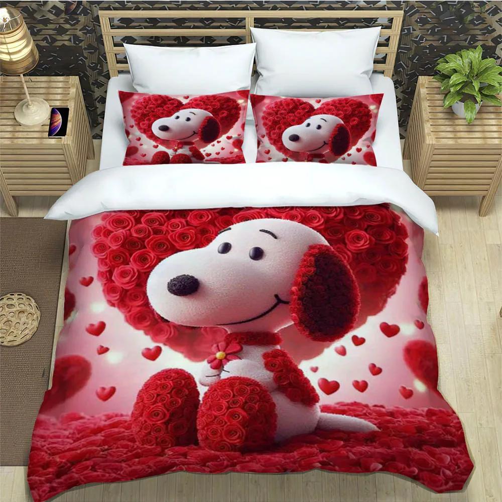 Милые мультяшные комплекты постельного белья Snoopy изысканный набор постельных принадлежностей пододеяльник набор одеяло комплект постельного белья роскошный подарок на день рождения