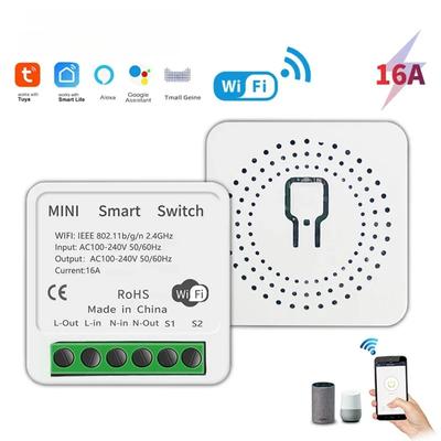 Мини Wi-Fi DIY односторонний пульт дистанционного управления, реле времени, автоматизация, умная жизнь, совместимая с Alexa-16AAdvanced.