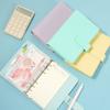 Pu Leather Saving Money Binder Macarone Color Budget Binder Loose-Leaf Notebook  Savings Handbook