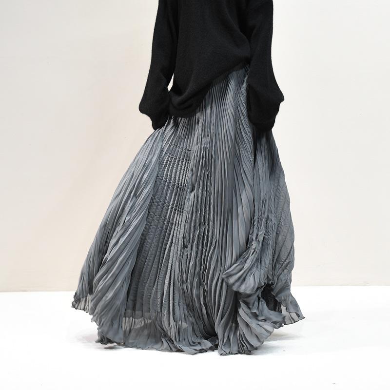 Женская элегантная шифоновая юбка А-силуэта средней длины с подолом шириной 6 метров для Весны/Лета 2025