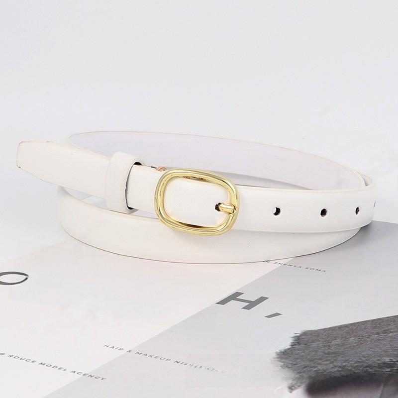 Ladies Style Vintage Jeans Belt Pu Material With Metal Pin Buckle For Use Daily