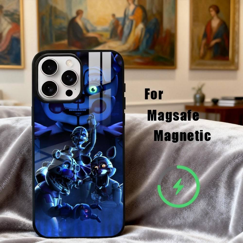 F-Fnaf Five N-Nights At F-Freddys Phone Case For iPhone17,16,15,14,13,12,11 Plus,Pro Max Magnetic For Magsafe Wireless Charging