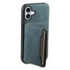 DENIOR D13 For iPhone 16 Magenetic Case Leather+PC+TPU Phone Cover Card Holder Kickstand