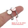 5/10pcs Stainless Steel Adjustable Ring Settings 6/8/10/12mm Round Flat Blank Base Glass Cabochons Ring Bezel DIY Jewelry Making