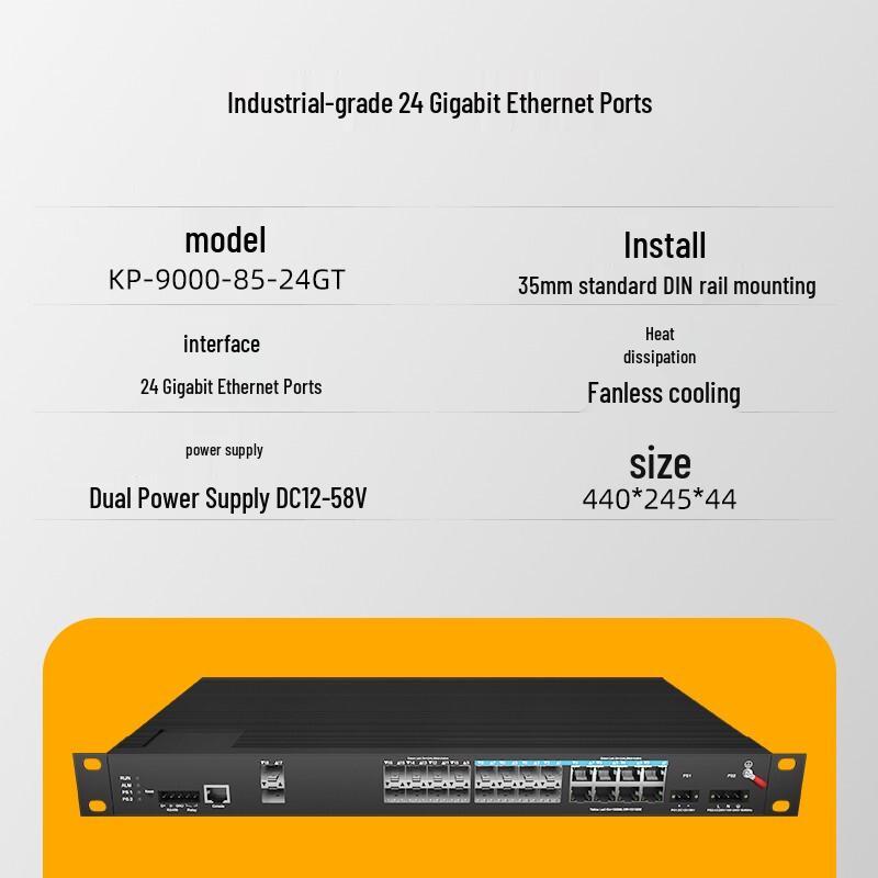 keepLINK KP-9000 24-Port Managed Industrial Ethernet Switch