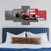 5 шт. деревенский гоночный автомобиль F1, дом, спортивный автомобиль, настенный художественный постер, домашний декор, 5 панелей, декор комнаты, современные абстрактные картины