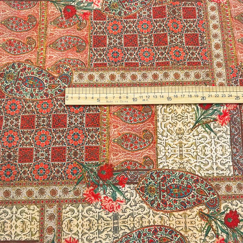Шифровать Хлопок Лен Персидский Стиль Принтованная Ткань для Украшения Фона Скатерти Шторы Чехлы для Дивана Ткани для Шитья Своими Руками