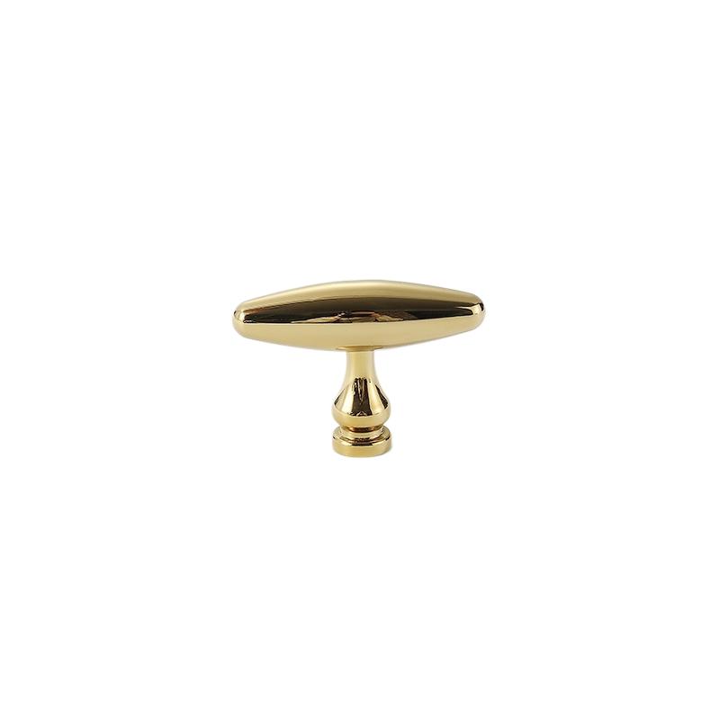 Olive-Shaped Brass Cabinet Knobs, French Style Modern Drawer Pulls, Oval Single Hole Handles for Wardrobe, Luxury Solid brass