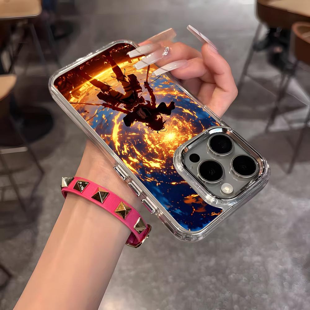 Чехол для телефона A-ATTACK ON T-TITAN Для IPhone 17 Air 16 15 14 13 12 11 Pro Pro Max Plus Прозрачный Мягкий Чехол