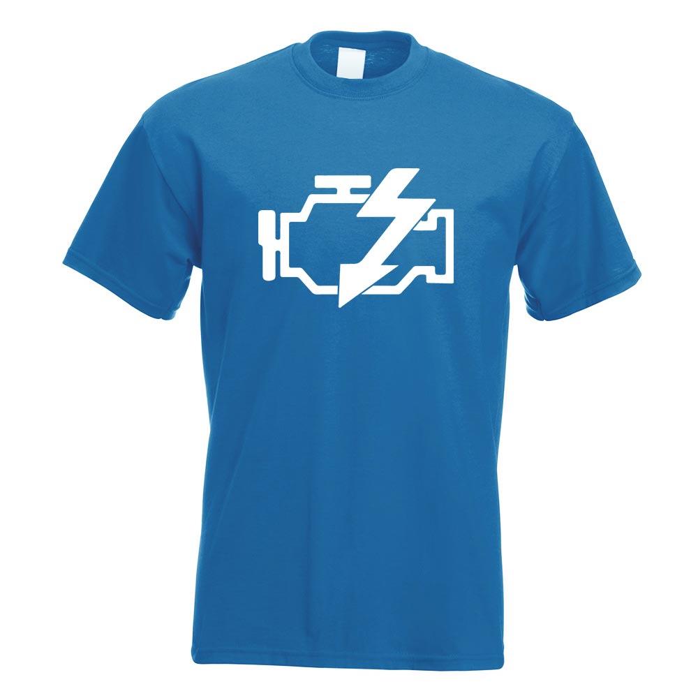 Motorkontrollleuchte Tshirt Motiv Bedruckt Funshirt Design Print