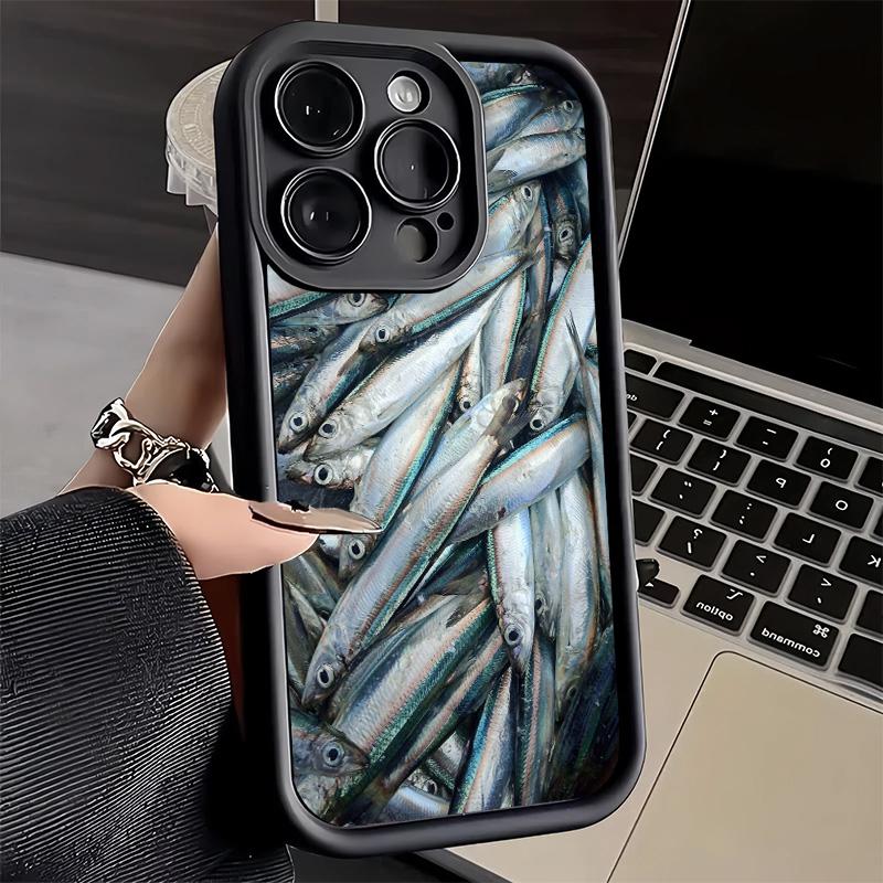 D-Скидка S-Соленая F-Рыба Чехол для телефона для iPhone 16 17 Air 16E 15 Pro Max 14 Plus 13 12 Mini Capa Мягкий корпус Силиконовый Funda
