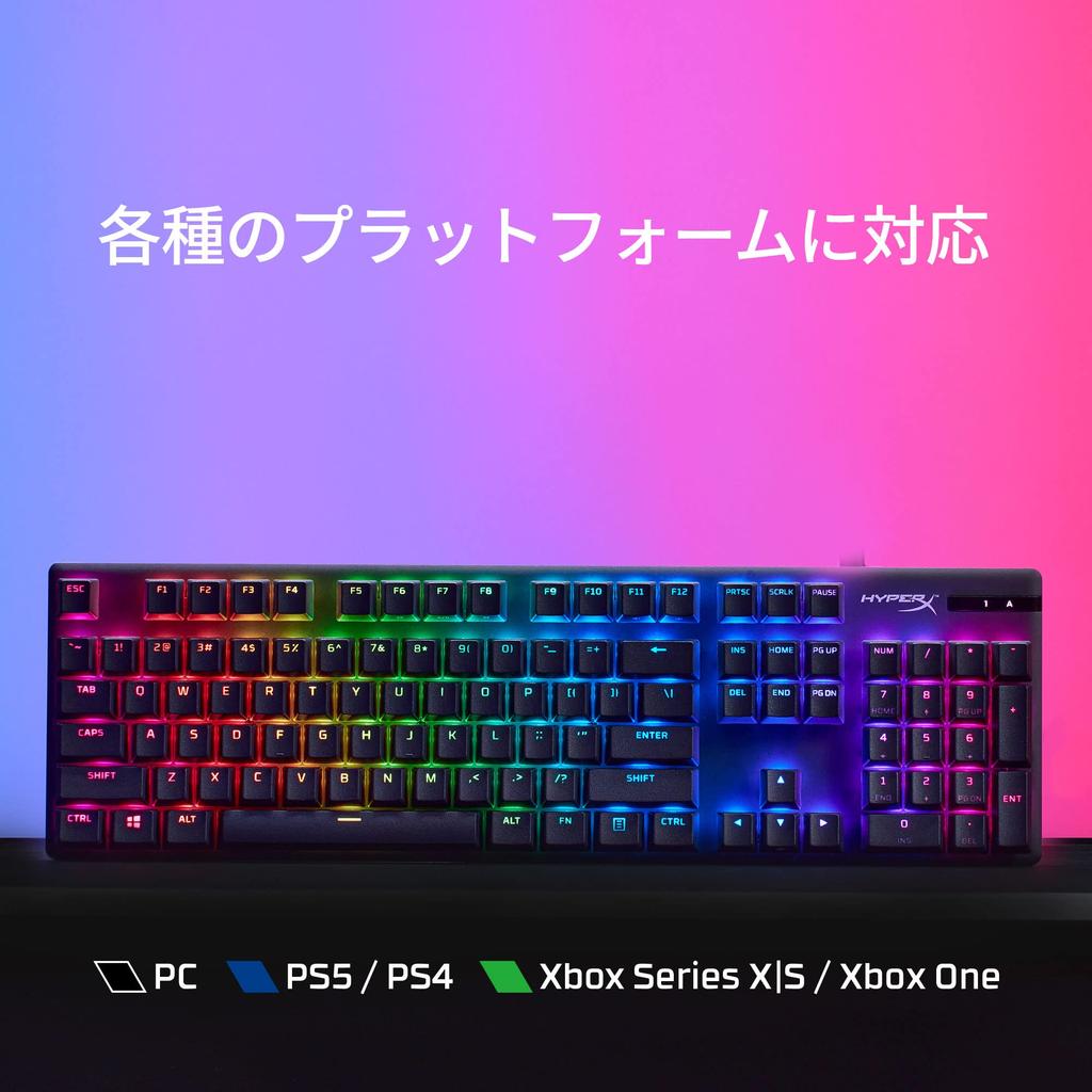 [English Layout] HyperX Alloy Origins RGB Mechanical Gaming Keyboard Aqua Axis For Gamers Manufacturer 2 Year Warranty 639N5AA#ABA