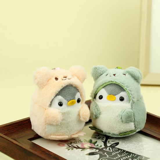 Кукла-пингвин, кулон, мягкие плюшевые игрушки, мультяшное животное, цепочка из нержавеющей стали, брелок для ключей, школьная сумка, сумка через плечо, украшение, кулон, брелок для ключей, держатель для ключей