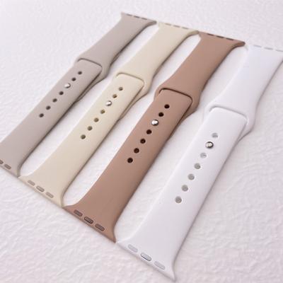 Силиконовый ремешок для Apple Watch Band 45 мм, 44 мм, 40 мм, 41 мм, 42 мм, 38 мм, 49 мм, браслет iwatch series 8 7 se 3 4 5 6 Ultra Band