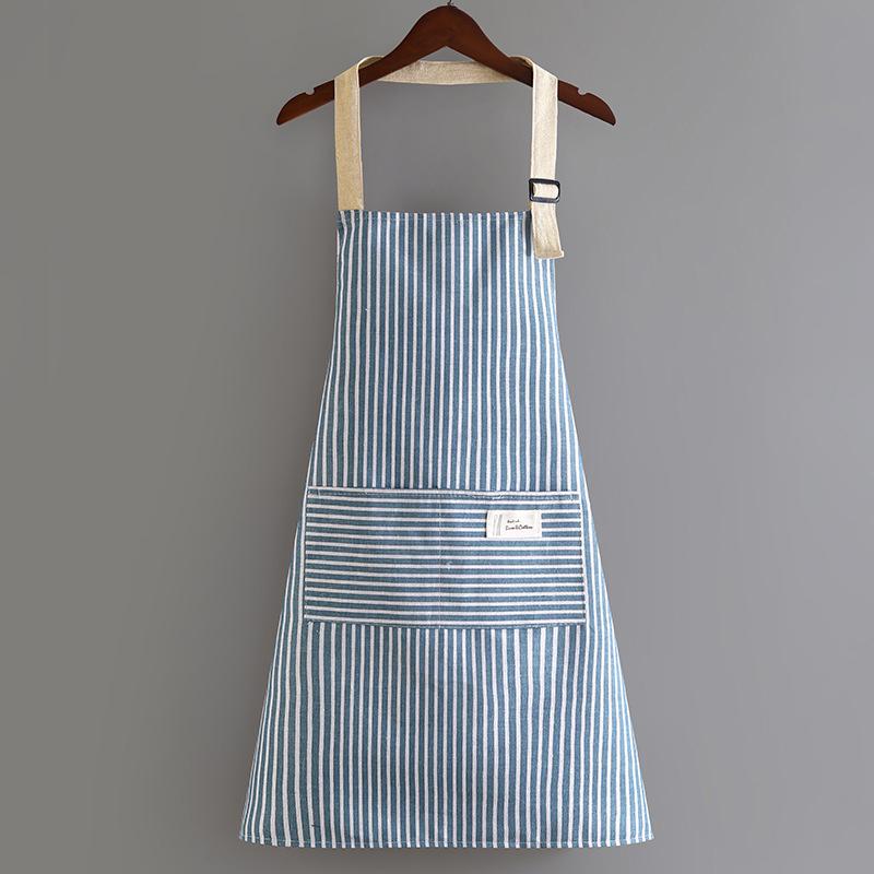 Sleeveless Apron Breathable Hanging Neck Apron Restaurant Special Cotton Linen