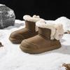 Labubu Этнический стиль Зимние Снежные Ботинки для Мальчиков и Девочек, Сделаны из Большого Хлопка и Плюшевой Изоляции Обувь