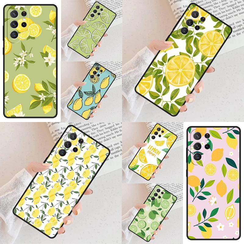 Summer Fruit Lemon Cell Phone Case for Samsung Galaxy S26 Ultra S25 S24 S23 S22 S21 S20 Note10 Cover