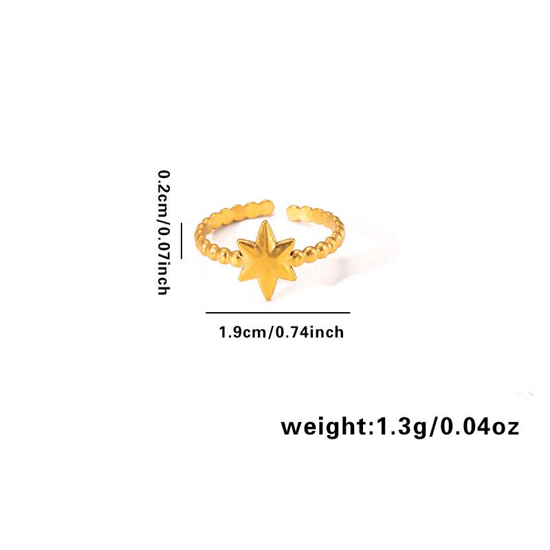 European & American Trendy Titanium Steel Geometric Open Ring - Hip-Hop Style Snake Design