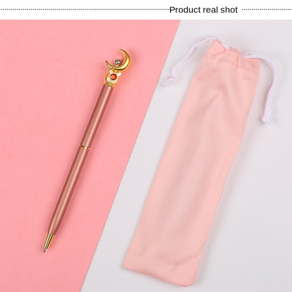 Cartoon Metal Ballpoint Pen High Quality Stationery Metal Moon Magic Wand Metal Pen Portable BallPoint Pen Write