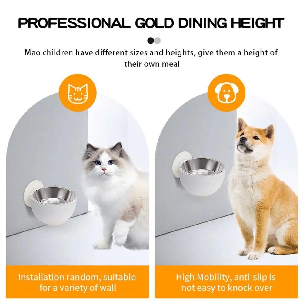 Stainless Steel Wall Mounted Dog Bowl Adjustable Height Hanging Dog Water Dispenser Rabbit