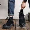 Мужская обувь 2025 осень и зима новые рабочие ботинки Мартин ретро ветер боковая молния средняя высота универсальные ботинки 4510-H