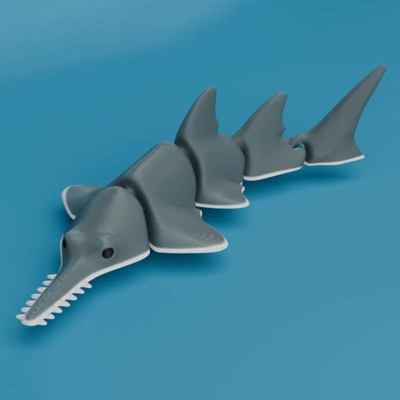 Flexible Joint Marine Animal Ornament 3D Printed Shark Killer Whale Figurine Simulation Model Home Decor Gift For Family Friends