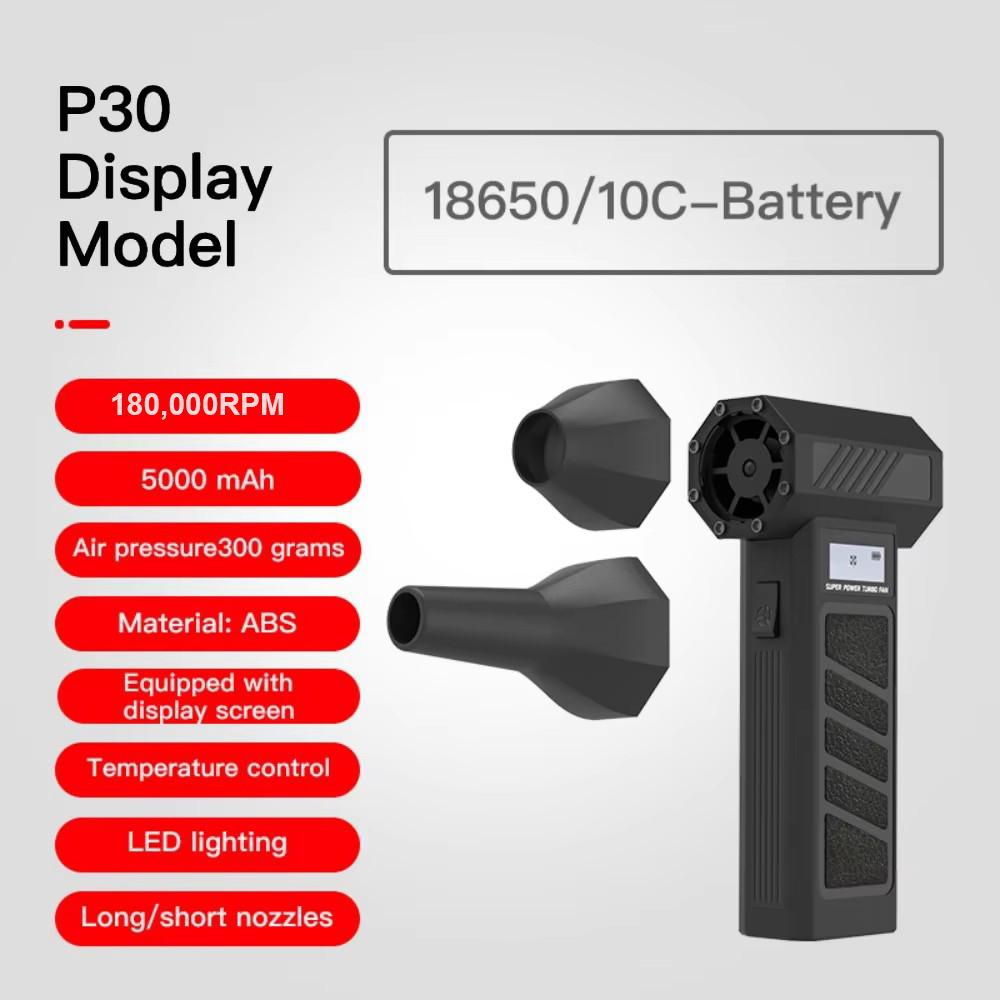 Пневматический пылесос 5-ступенчатый регулируемый 130000 об/мин Электрический пневматический пылесос 4000 мАч Перезаряжаемый беспроводной воздуходув для чистки автомобиля Турбовентилятор