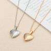 Gift Friend Jewelry Chain Forever and Always Photo Picture Locket Necklace Heart Shaped Pendant