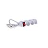 Extension cord with switch, 3 sockets, white, 3 ONNLINE