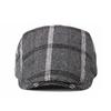 Весенне-осенне-зимние кепки газетчика для мужчин, клетчатый берет, плоская кепка в британском стиле в стиле ретро, ​​шляпа Гэтсби, шляпа художников, шляпа водителя, шляпа плюща, Hombre Boina