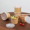 Fangcaodi Disposable Bamboo Fiber Paper Bowls with Lids