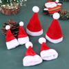 2Pcs Dollhouse Miniature Christmas Santa Claus Hat Doll Red Hat Xmas Home Decor