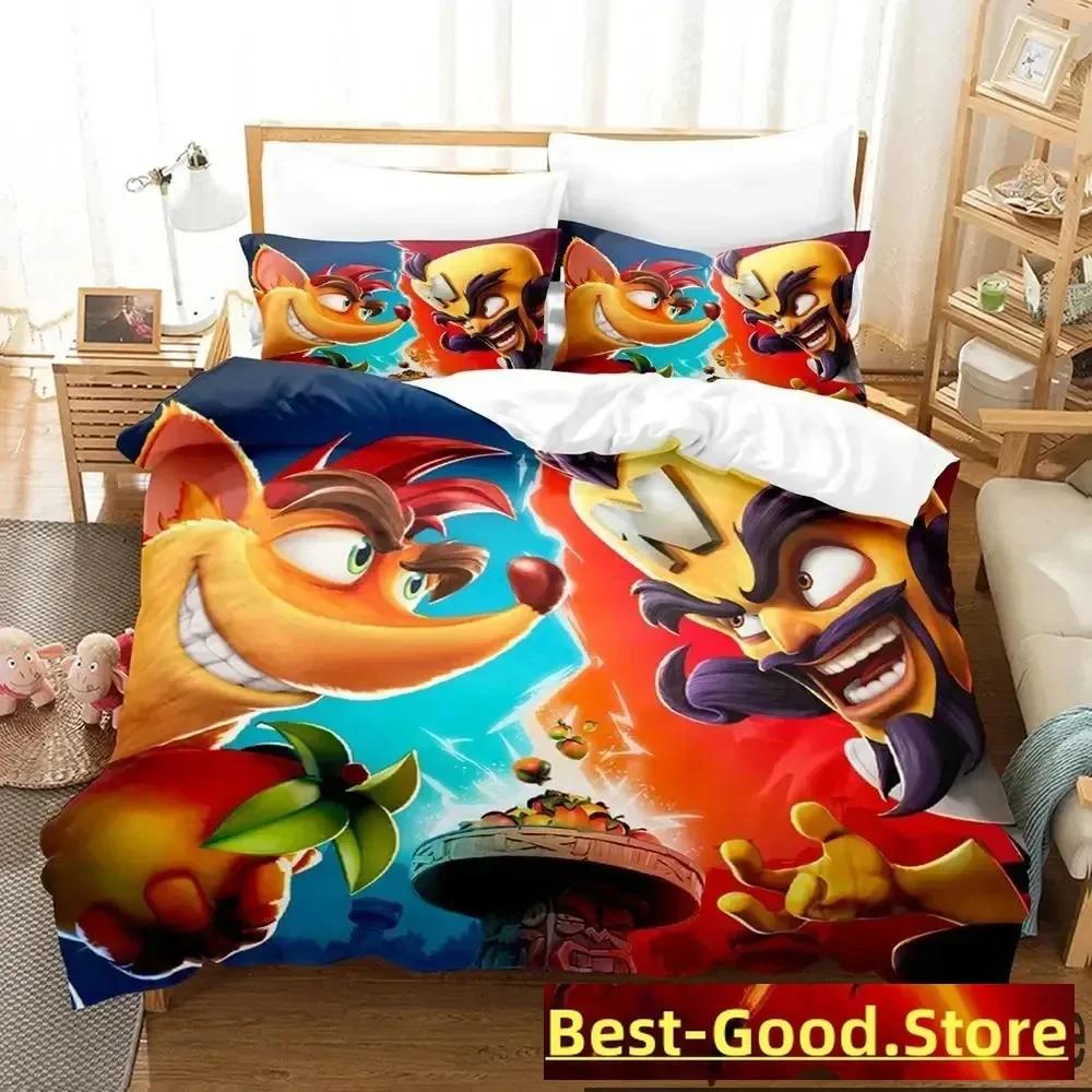 3D Печать Crash Bplusicot Игровой Комплект Постельного Белья Для Мальчиков Девочек Размеры Твин Квин Кинг Мягкое Пододеяльник Наволочка Постельное Белье Мальчики Взрослые