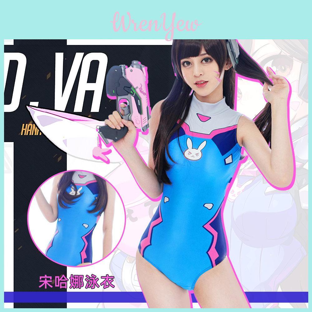 D.vacoscosplay Women's D.vacos Cosplay Swimsuit Overwatch Swimwear Bodysuit
